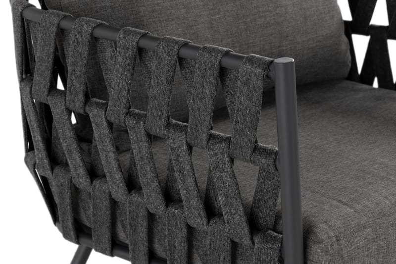 Sandina Utefåtölj – Loungefåtölj för Utemöbler - Svart / Grå - Utemöbler - Loungemöbler