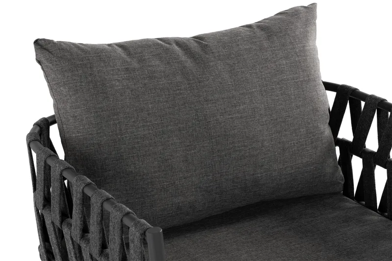 Sandina Utefåtölj – Loungefåtölj för Utemöbler - Svart / Grå - Utemöbler - Loungemöbler