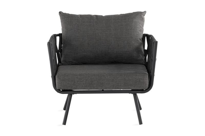 Sandina Utefåtölj – Loungefåtölj för Utemöbler - Svart / Grå - Utemöbler - Loungemöbler
