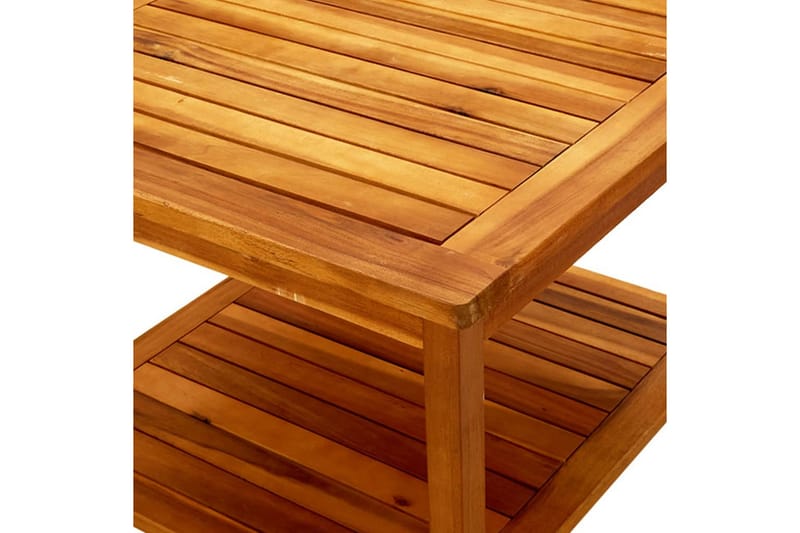 Soffbord 60x60x45 cm massivt akaciaträ - Brun - Soffbord utomhus & loungebord - Sidobord utomhus - Loungemöbler
