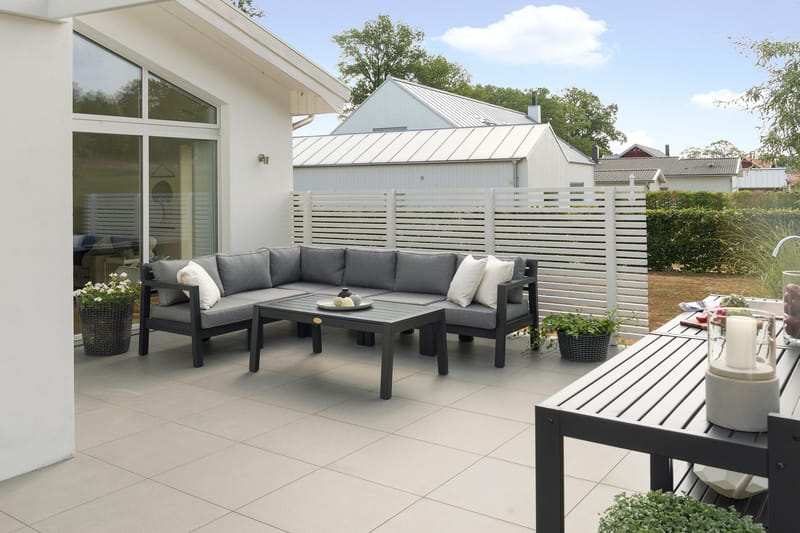 STOLTÖ Matbord och Soffbord Utomhus 120 cm Furu Trä - Svart - Utemöbler - Loungemöbler