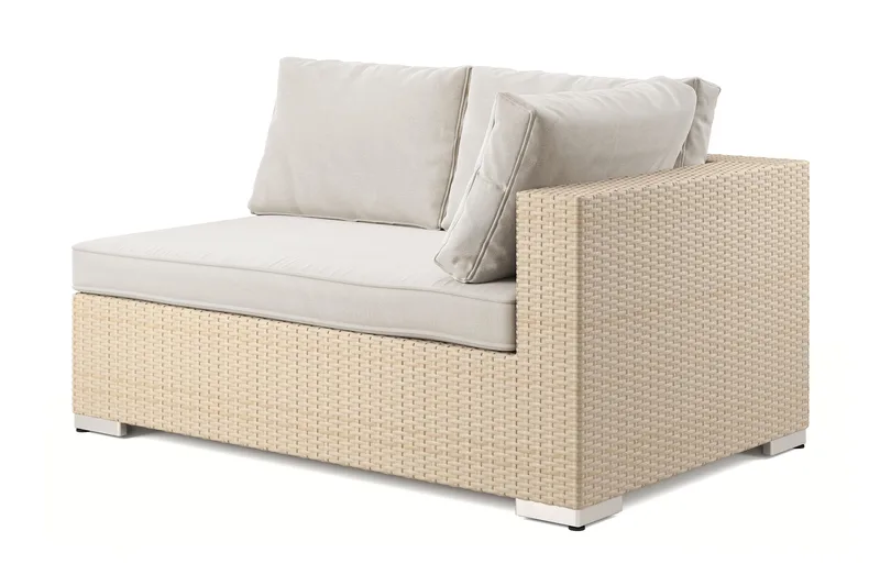 Bahamas Högermodul utomhus 140 cm - Beige - Utemöbler - Övrigt utemöbler - Modulsoffa utomhus - Vänstermodul utesoffa