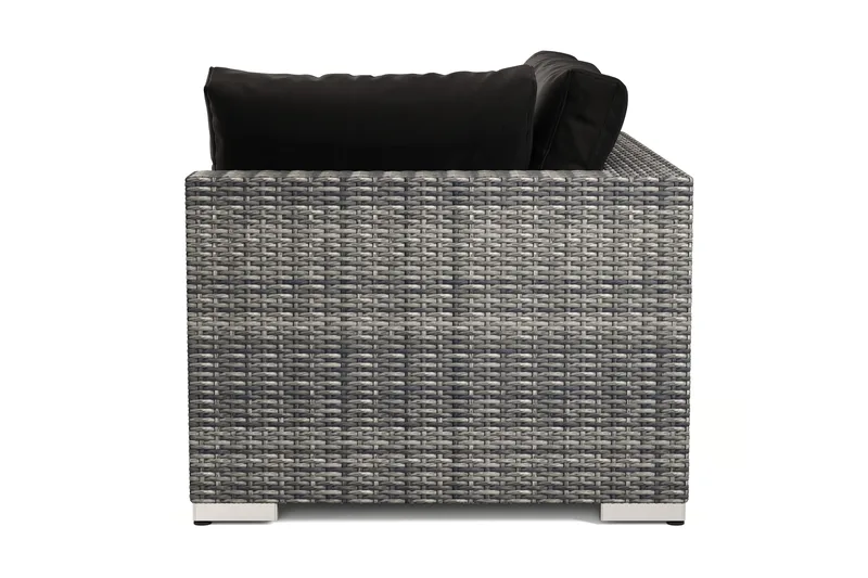 Bahamas Högermodul utomhus 140 cm i konstrotting - Grå - Utemöbler - Övrigt utemöbler - Modulsoffa utomhus - Vänstermodul utesoffa