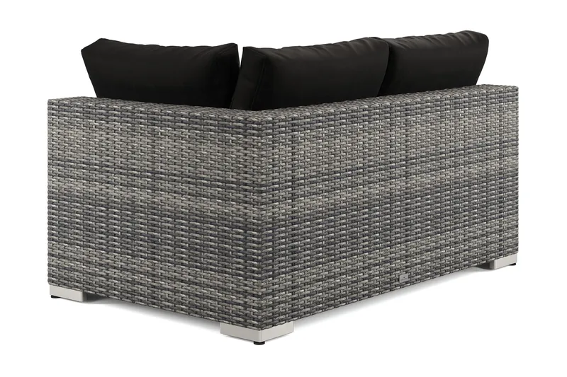 Bahamas Högermodul utomhus 140 cm i konstrotting - Grå - Utemöbler - Övrigt utemöbler - Modulsoffa utomhus - Vänstermodul utesoffa