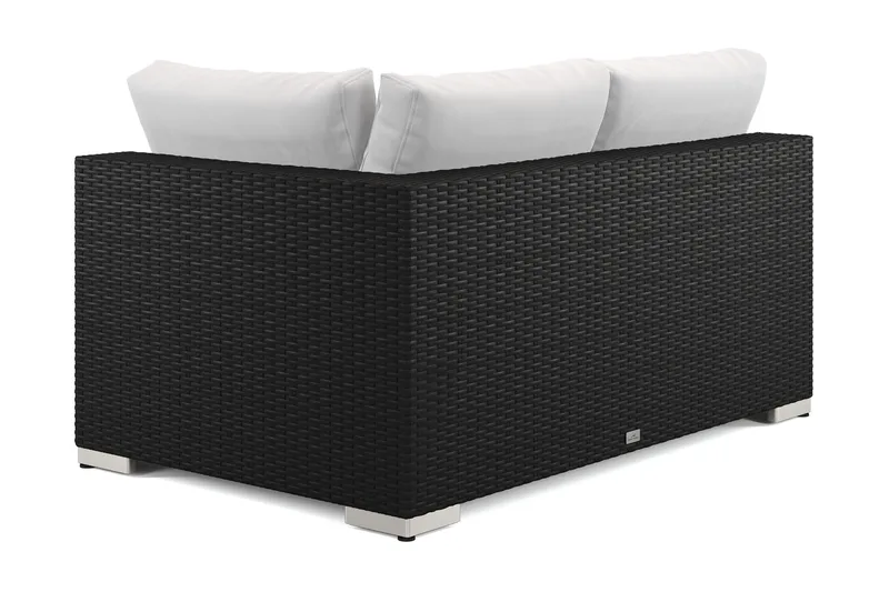 Bahamas Högermodul utomhus 140 cm i konstrotting - Svart - Utemöbler - Övrigt utemöbler - Modulsoffa utomhus - Vänstermodul utesoffa