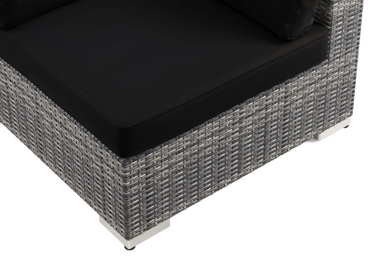 Bahamas Hörnmodul utomhus i konstrotting - Grå - Utemöbler - Övrigt utemöbler - Modulsoffa utomhus - Hörnmodul utesoffa