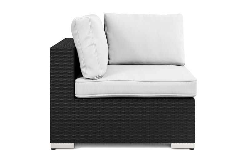 Bahamas Hörnmodul utomhus i konstrotting - Svart - Utemöbler - Övrigt utemöbler - Modulsoffa utomhus - Hörnmodul utesoffa