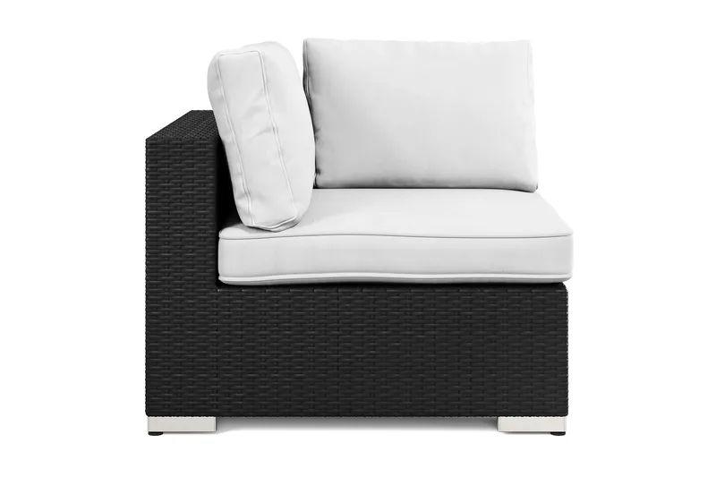 Bahamas Hörnmodul utomhus i konstrotting - Svart - Utemöbler - Övrigt utemöbler - Modulsoffa utomhus - Hörnmodul utesoffa