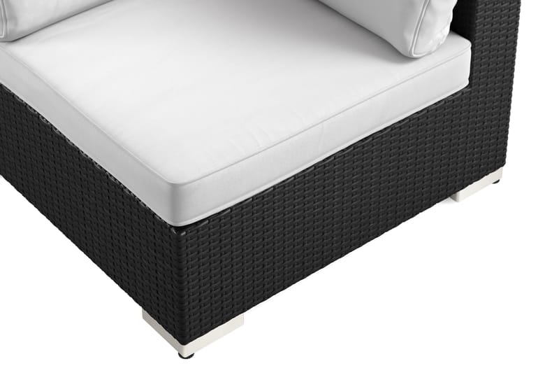 Bahamas Hörnmodul utomhus i konstrotting - Svart - Utemöbler - Övrigt utemöbler - Modulsoffa utomhus - Hörnmodul utesoffa