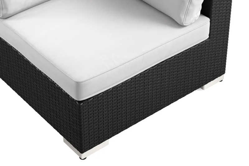 Bahamas Hörnmodul utomhus i konstrotting - Svart - Utemöbler - Övrigt utemöbler - Modulsoffa utomhus - Hörnmodul utesoffa
