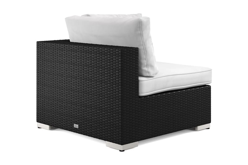 Bahamas Hörnmodul utomhus i konstrotting - Svart - Utemöbler - Övrigt utemöbler - Modulsoffa utomhus - Hörnmodul utesoffa