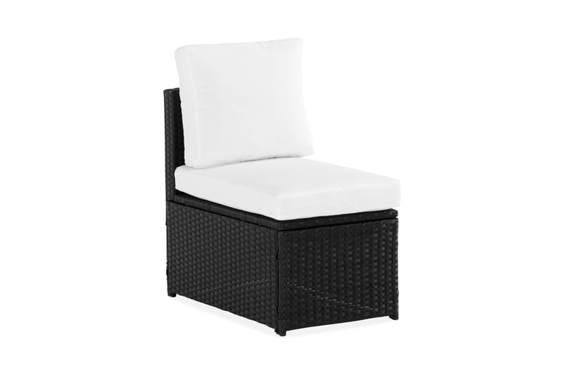 BAHAMAS LIGHT Mittmodul Svart/Vit - Mittmodul utesoffa