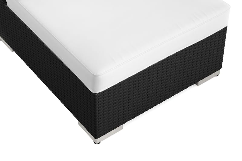 Bahamas Mittmodul utomhus i konstrotting - Svart - Utemöbler - Övrigt utemöbler - Modulsoffa utomhus - Mittmodul utesoffa
