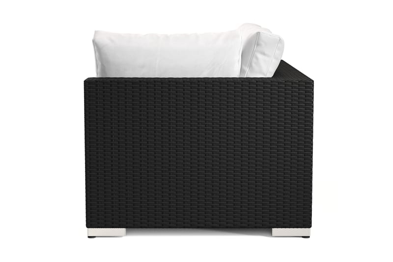 Bahamas Vänstermodul utomhus 140 cm i konstrotting - Svart - Utemöbler - Övrigt utemöbler - Modulsoffa utomhus - Vänstermodul utesoffa