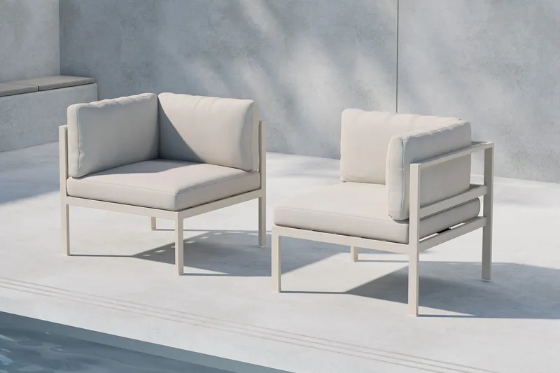 Copacabana Hörnmodul Utomhus - Beige - Utemöbler - Övrigt utemöbler - Modulsoffa utomhus - Hörnmodul utesoffa