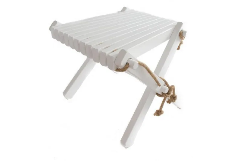 Fotpall EcoFurn Lilli Björk Oljad Vit - Björk Oljad Vit - Utemöbler - Övrigt utemöbler - Modulsoffa utomhus - Fotpall & pall utomhus