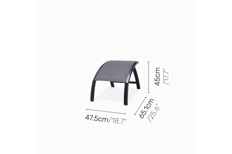 PANAMA Fotpall 62x48 cm Svart - Lifestyle Garden - Utemöbler - Övrigt utemöbler - Modulsoffa utomhus - Fotpall & pall utomhus