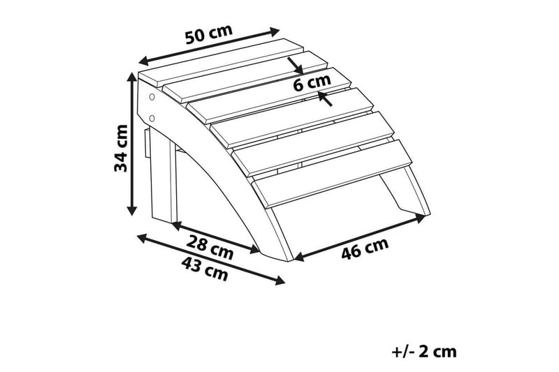 Fotstöd Adirondack Ljusgrå - Ljusgrå - Utemöbler - Övrigt utemöbler - Modulsoffa utomhus - Fotpall & pall utomhus