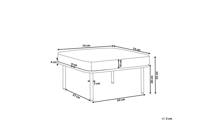 Fotstöd Senise - Utemöbler - Övrigt utemöbler - Modulsoffa utomhus - Fotpall & pall utomhus