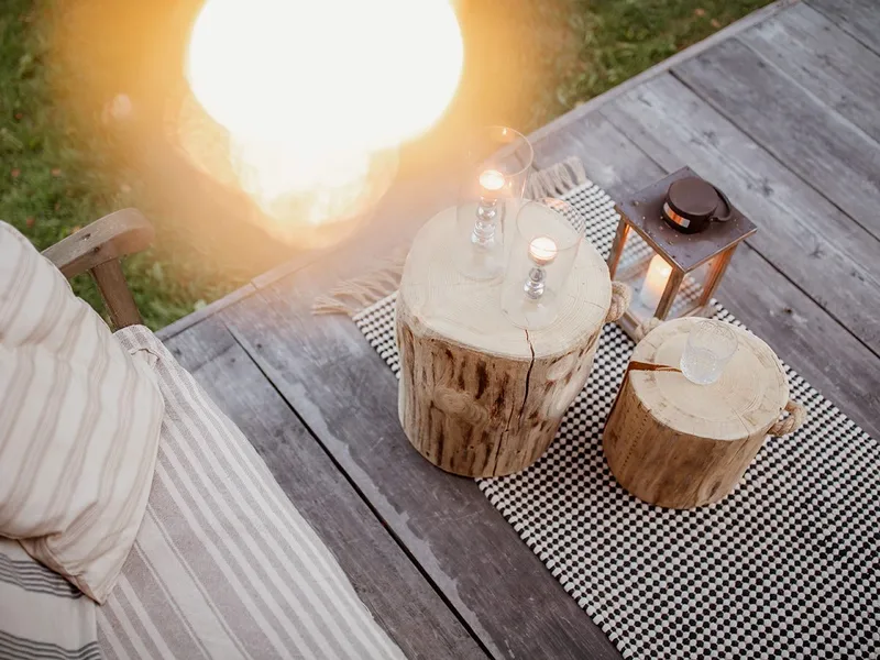 Hillerstorp EcoFurn Stubbe Pölkky 60 cm Ø25-35 cm - Natur - Utemöbler - Övrigt utemöbler - Modulsoffa utomhus - Fotpall & pall utomhus