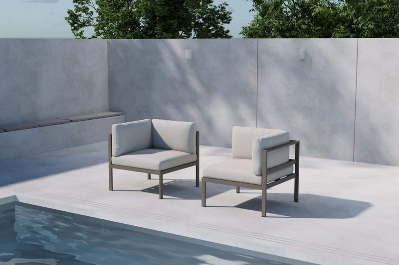 Hörnmodul Copacabana 74 cm Utomhus, Brun