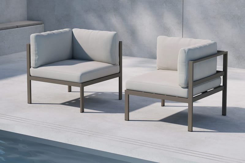 Hörnmodul Copacabana 74 cm Utomhus - Brun - Utemöbler - Övrigt utemöbler - Modulsoffa utomhus - Hörnmodul utesoffa