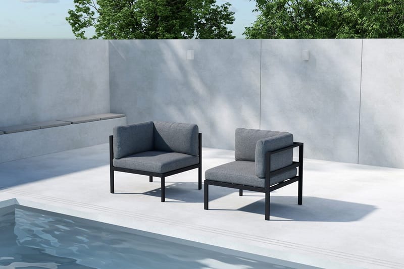 Hörnmodul Copacabana 74 cm Utomhus, Svart