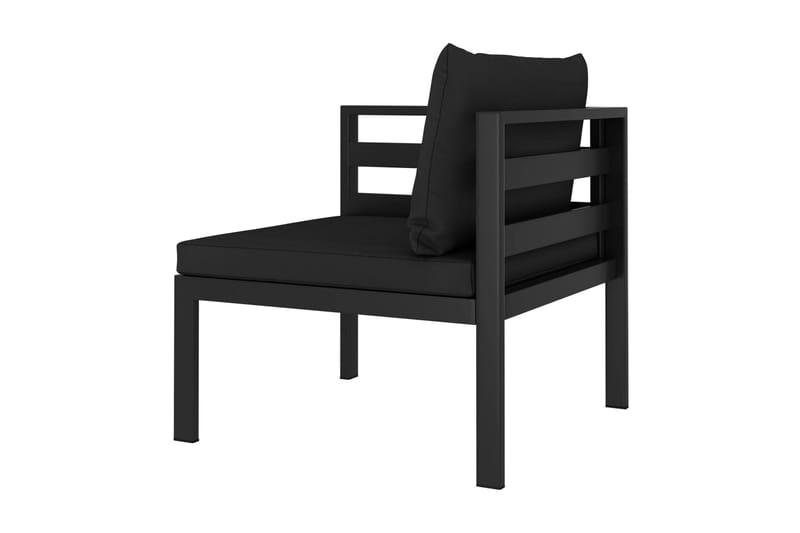Hörnsits till Modulsoffa Utomhus 1 st med dynor aluminium antracit - Grå - Utemöbler - Övrigt utemöbler - Modulsoffa utomhus - Hörnmodul utesoffa