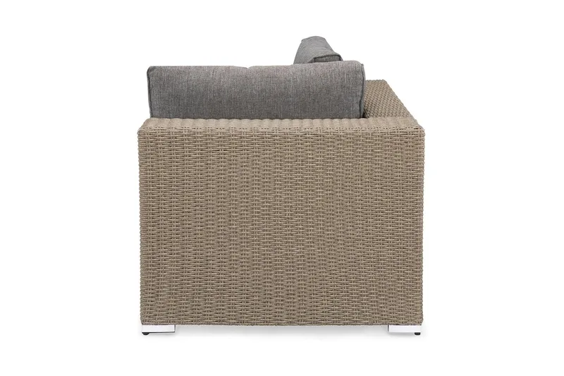 Marcus Hörnmodul utomhus med Dyna i konstrotting - Grå / Grå dynor - Utemöbler - Övrigt utemöbler - Modulsoffa utomhus - Hörnmodul utesoffa