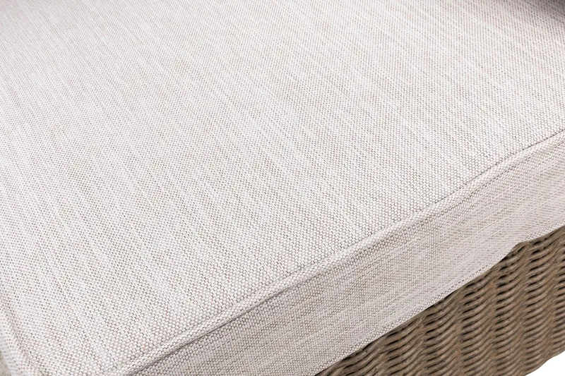 Marcus Hörnmodul utomhus med Dyna i konstrotting - Natur Beige / Vita dynor - Utemöbler - Övrigt utemöbler - Modulsoffa utomhus - Hörnmodul utesoffa