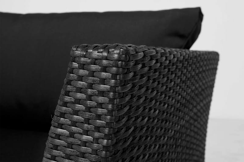 WISCONSIN Hörndel Konstrotting/Svart - Hillerstorp - Utemöbler - Övrigt utemöbler - Modulsoffa utomhus - Hörnmodul utesoffa