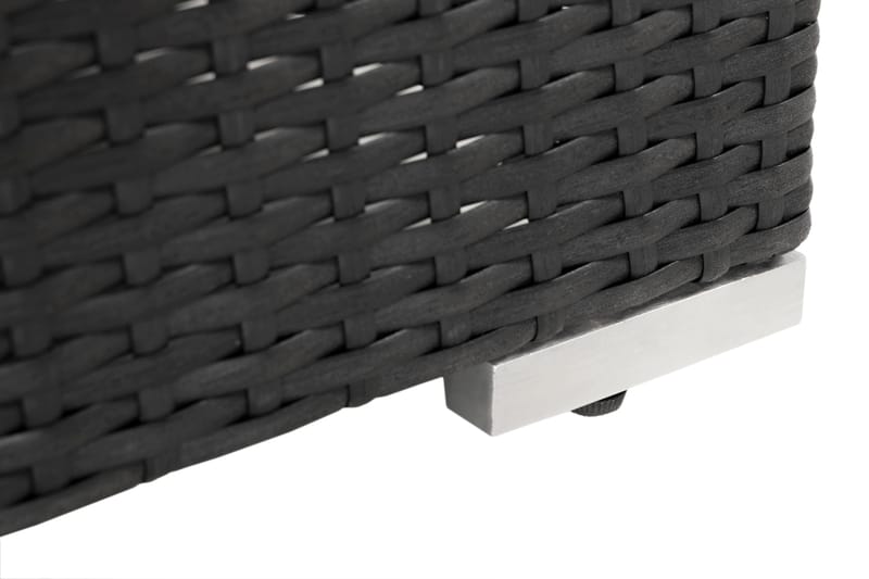 Wisconsin Premium Hörnmodul utomhus i konstrotting - Svart - Utemöbler - Övrigt utemöbler - Modulsoffa utomhus - Hörnmodul utesoffa