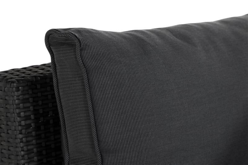 Wisconsin Premium Hörnmodul utomhus i konstrotting - Svart - Utemöbler - Övrigt utemöbler - Modulsoffa utomhus - Hörnmodul utesoffa