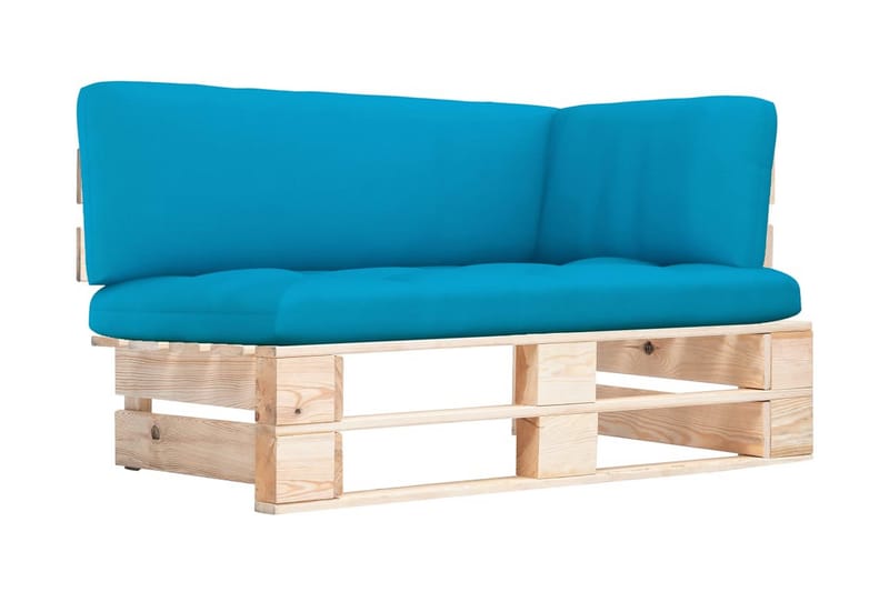 Hörnsektion till Pallsoffa Utomhus impregnerad furu - Blå - Utemöbler - Övrigt utemöbler - Modulsoffa utomhus - Högermodul utesoffa