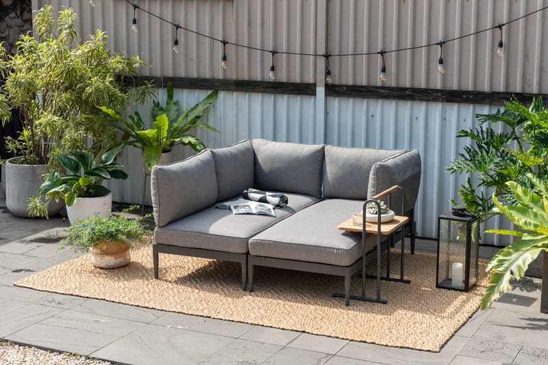 L-Soffa Utomhus TOPAZ 4-sits - magnesiumgrå - Utemöbler - Utesoffor & bänkar - Loungesoffa