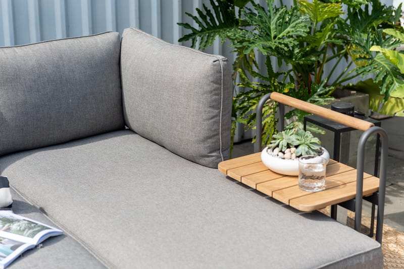 L-Soffa Utomhus TOPAZ 4-sits - magnesiumgrå - Utemöbler - Utesoffor & bänkar - Loungesoffa