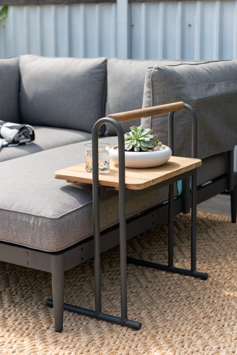 L-Soffa Utomhus TOPAZ 4-sits - magnesiumgrå - Utemöbler - Utesoffor & bänkar - Loungesoffa