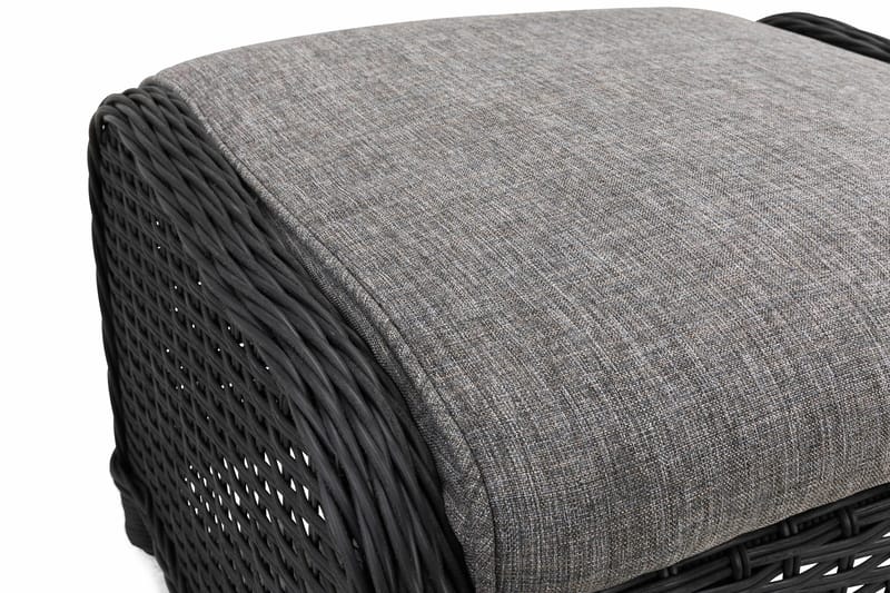 Marcus Fotpall till Öronlappsfåtölj Utomhus - Svart - Utemöbler - Övrigt utemöbler - Modulsoffa utomhus - Fotpall & pall utomhus