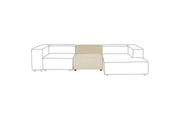 Mittmodul Aprica - Utemöbler - Övrigt utemöbler - Modulsoffa utomhus - Mittmodul utesoffa