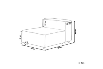 Mittmodul Aprica - Utemöbler - Övrigt utemöbler - Modulsoffa utomhus - Mittmodul utesoffa