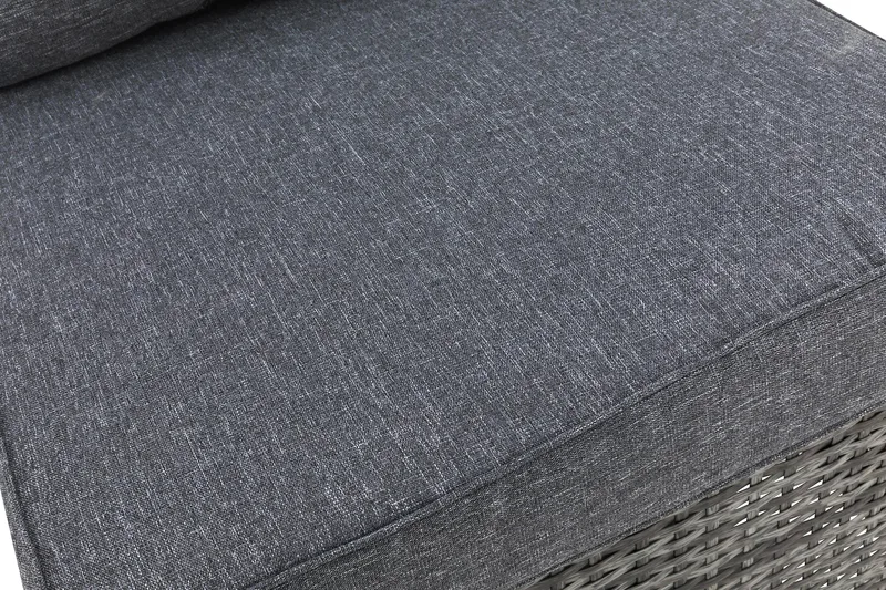 James Mittmodul utomhus i konstrotting - Grå / Grå dynor - Utemöbler - Övrigt utemöbler - Modulsoffa utomhus - Mittmodul utesoffa