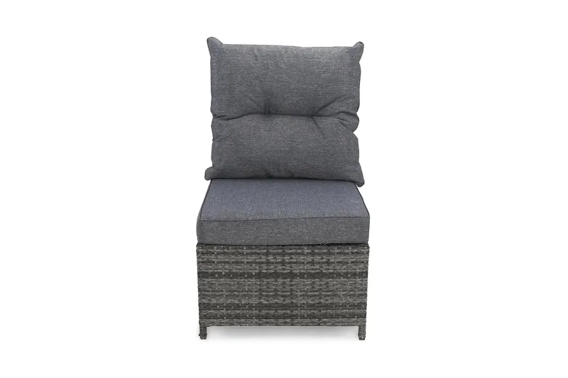 James Mittmodul utomhus i konstrotting - Grå / Grå dynor - Utemöbler - Övrigt utemöbler - Modulsoffa utomhus - Mittmodul utesoffa