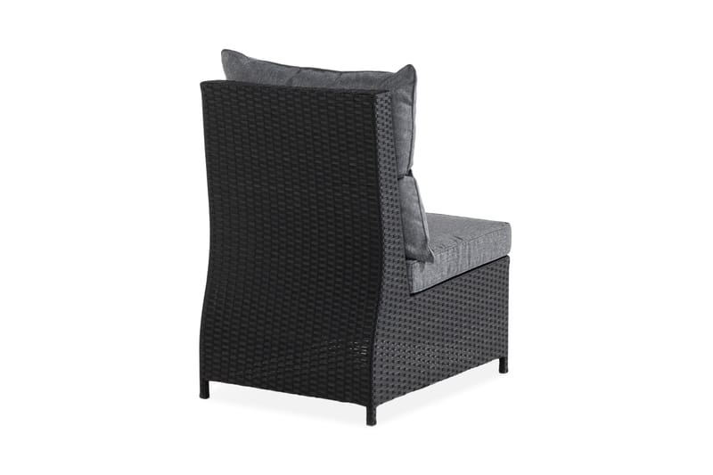 James Mittmodul utomhus i konstrotting - Svart / Grå dynor - Utemöbler - Övrigt utemöbler - Modulsoffa utomhus - Mittmodul utesoffa