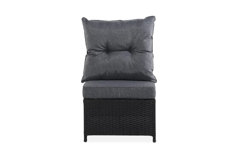 James Mittmodul utomhus i konstrotting - Svart / Grå dynor - Utemöbler - Övrigt utemöbler - Modulsoffa utomhus - Mittmodul utesoffa