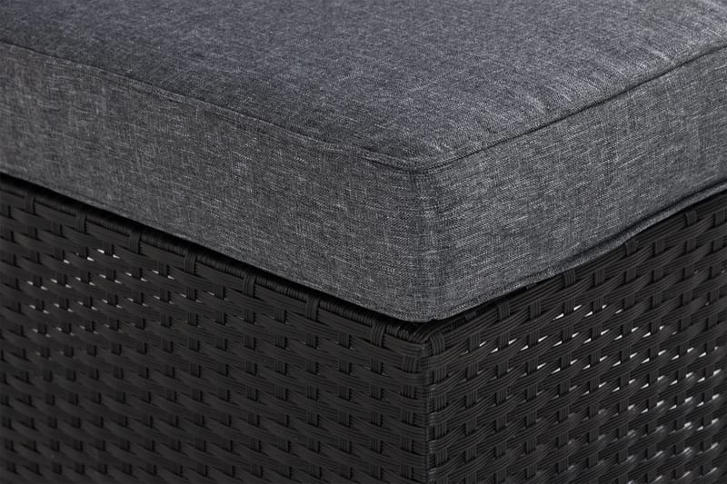 James Mittmodul utomhus i konstrotting - Svart / Grå dynor - Utemöbler - Övrigt utemöbler - Modulsoffa utomhus - Mittmodul utesoffa