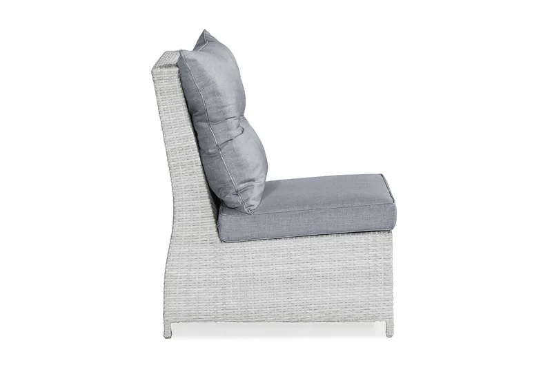 James Mittmodul utomhus i konstrotting - Vit / Ljusgrå dynor - Utemöbler - Övrigt utemöbler - Modulsoffa utomhus - Mittmodul utesoffa