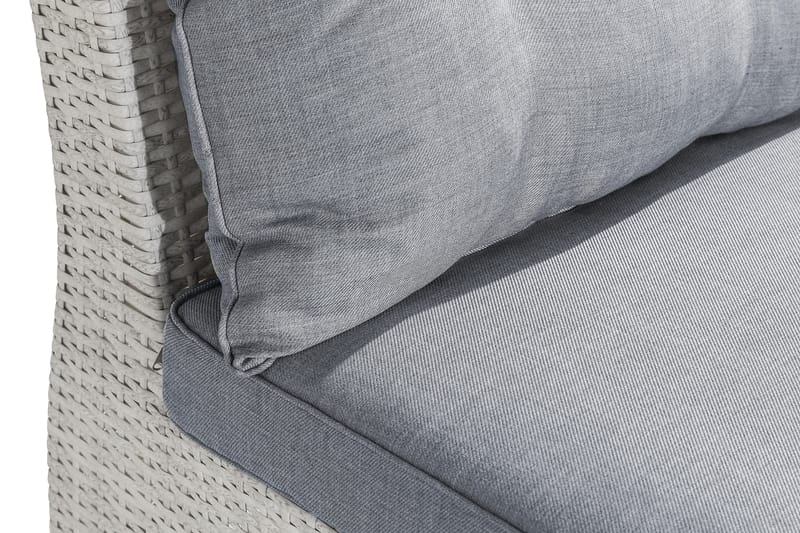 James Mittmodul utomhus i konstrotting - Vit / Ljusgrå dynor - Utemöbler - Övrigt utemöbler - Modulsoffa utomhus - Mittmodul utesoffa