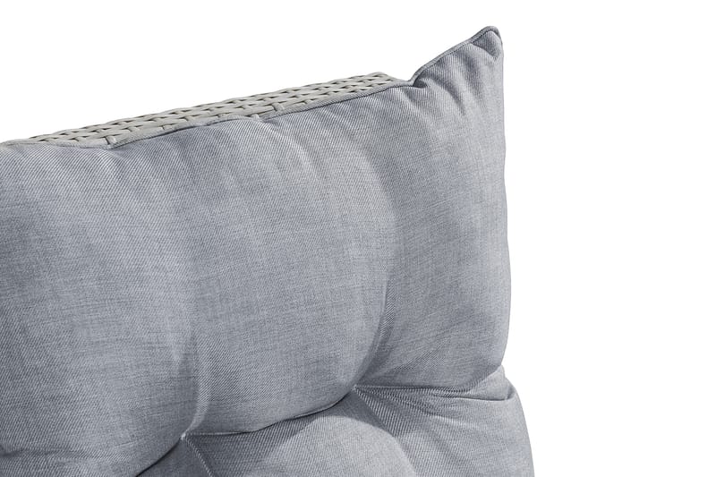 James Mittmodul utomhus i konstrotting - Vit / Ljusgrå dynor - Utemöbler - Övrigt utemöbler - Modulsoffa utomhus - Mittmodul utesoffa