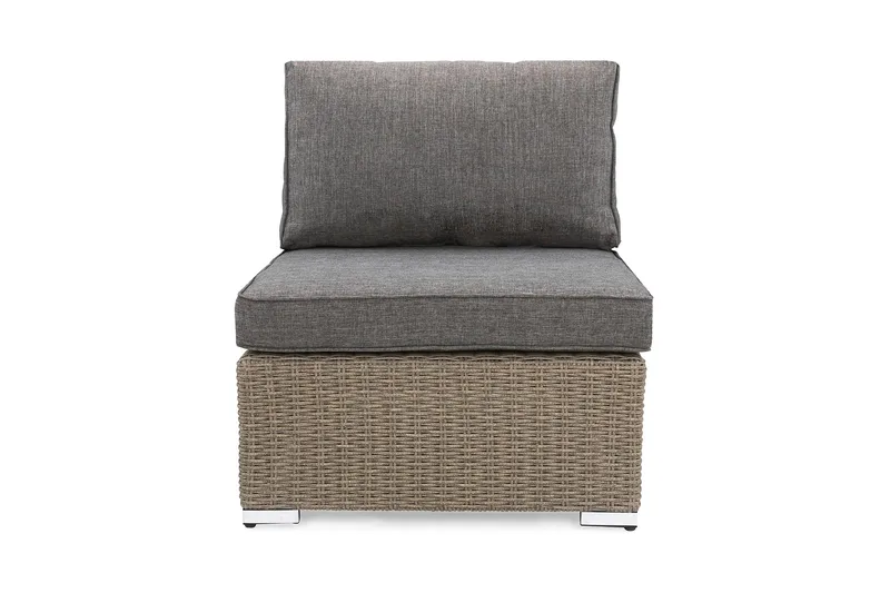 Marcus Mittmodul utomhus med Dyna i Konstrotting - Grå - Utemöbler - Övrigt utemöbler - Modulsoffa utomhus - Mittmodul utesoffa