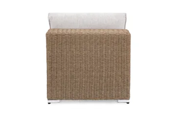 Marcus Mittmodul utomhus med Dyna i Konstrotting - Natur Beige / Vita dynor - Utemöbler - Övrigt utemöbler - Modulsoffa utomhus - Mittmodul utesoffa